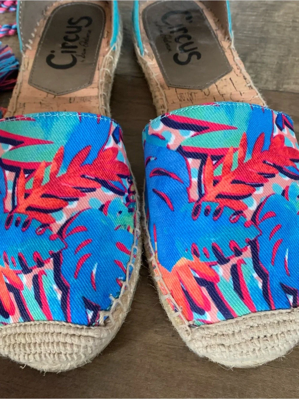 Sam edelman tropical ankle tie espadrilles